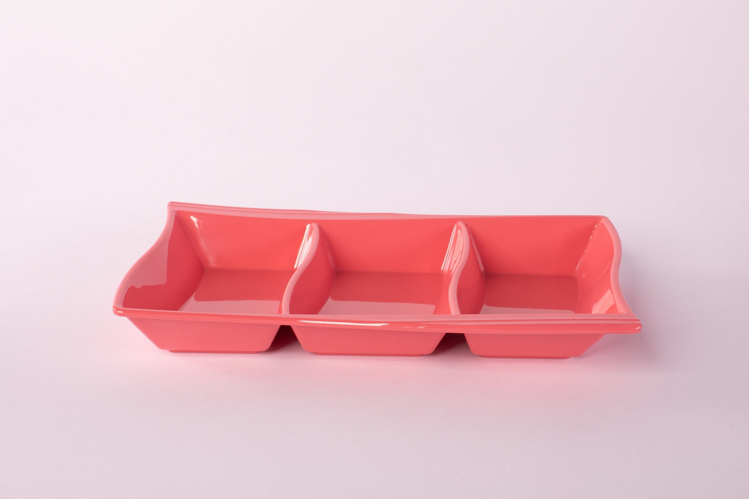 Bright Designs Melamine Savoury Tray 
Set of 2 (L 30cm W 19cm H 3cm) Coral