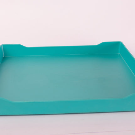 Bright Designs Melamine Matt Square Tray 
Set of 1 (L 38cm W 38cm) Teal