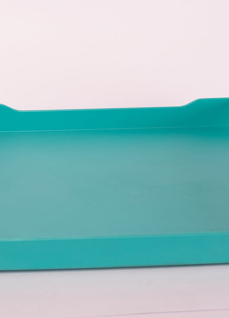 Bright Designs Melamine Matt Square Tray 
Set of 1 (L 38cm W 38cm) Teal