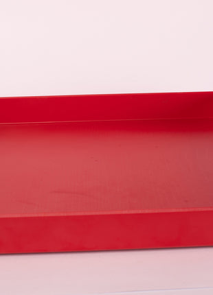 Bright Designs Melamine Matt Square Tray 
Set of 1 (L 38cm W 38cm) Red
