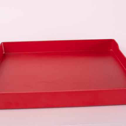 Bright Designs Melamine Matt Square Tray 
Set of 1 (L 38cm W 38cm) Red