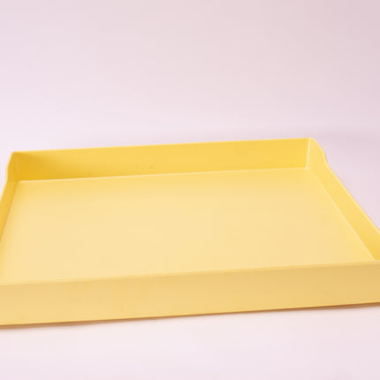 Bright Designs Melamine Matt Square Tray 
Set of 1 (L 38cm W 38cm) Yellow
