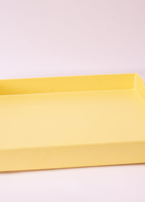 Bright Designs Melamine Matt Square Tray 
Set of 1 (L 38cm W 38cm) Yellow