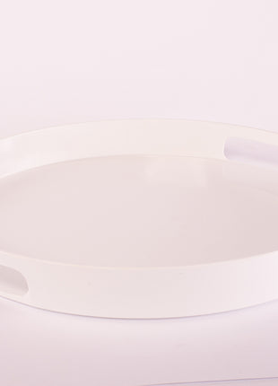 Bright Designs Melamine Round Tray 
Set of 1 (D 38cm) White