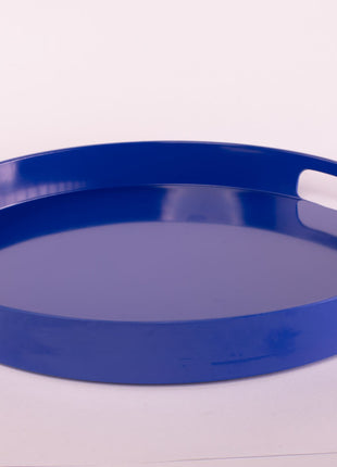 Bright Designs Melamine Round Tray 
Set of 1 (D 38cm) Royal Blue
