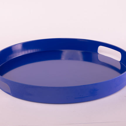 Bright Designs Melamine Round Tray 
Set of 1 (D 38cm) Royal Blue