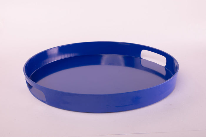 Bright Designs Melamine Round Tray 
Set of 1 (D 38cm) Royal Blue