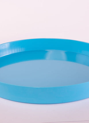Bright Designs Melamine Round Tray 
Set of 1 (D 38cm) Light Blue