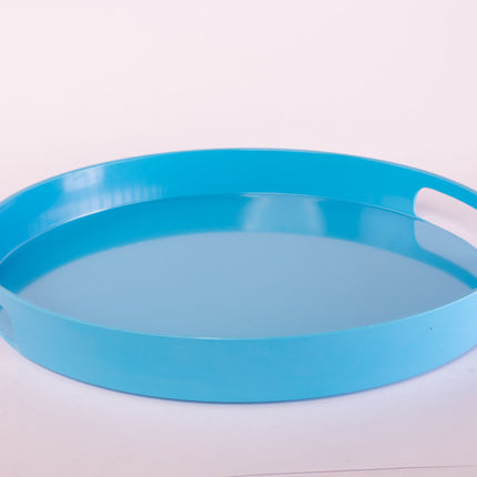 Bright Designs Melamine Round Tray 
Set of 1 (D 38cm) Light Blue