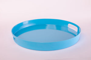 Bright Designs Melamine Round Tray 
Set of 1 (D 38cm) Light Blue