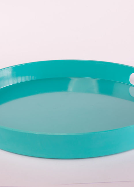 Bright Designs Melamine Round Tray 
Set of 1 (D 38cm) Teal