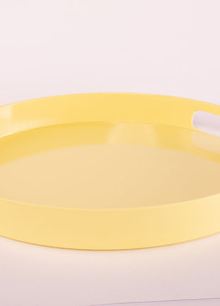 Bright Designs Melamine Round Tray 
Set of 1 (D 38cm) Yellow