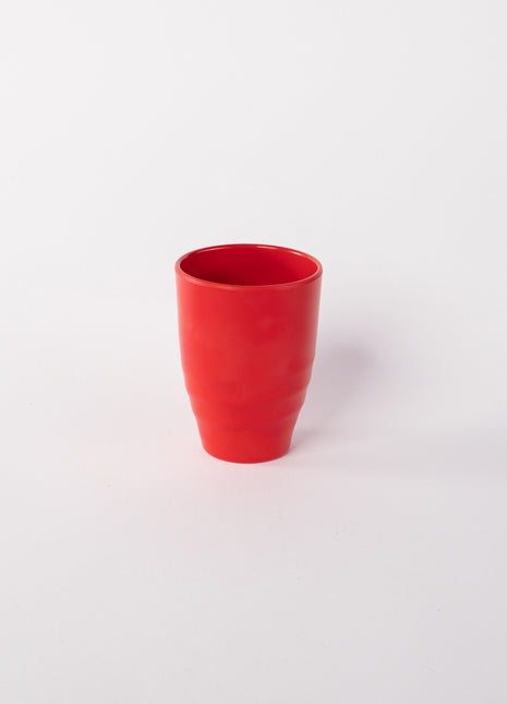 Bright Designs Melamine Cup 
Set of 6 (D 7cm H 10cm) Red