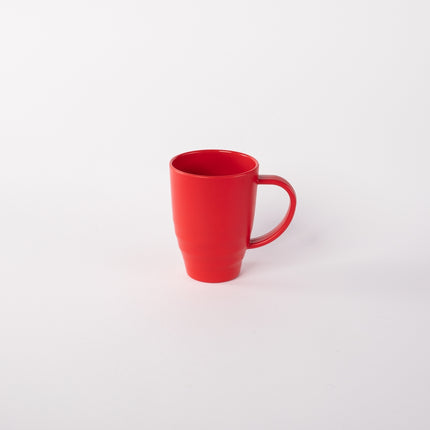 Bright Designs Melamine Cup With Handle Set of 6 (D 7cm H 10cm) Red