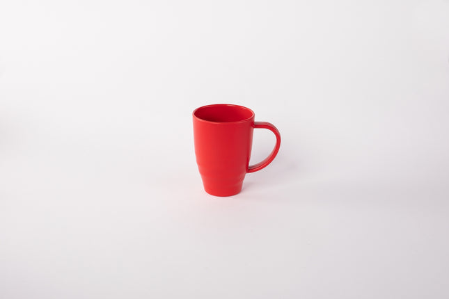 Bright Designs Melamine Cup With Handle Set of 6 (D 7cm H 10cm) Red