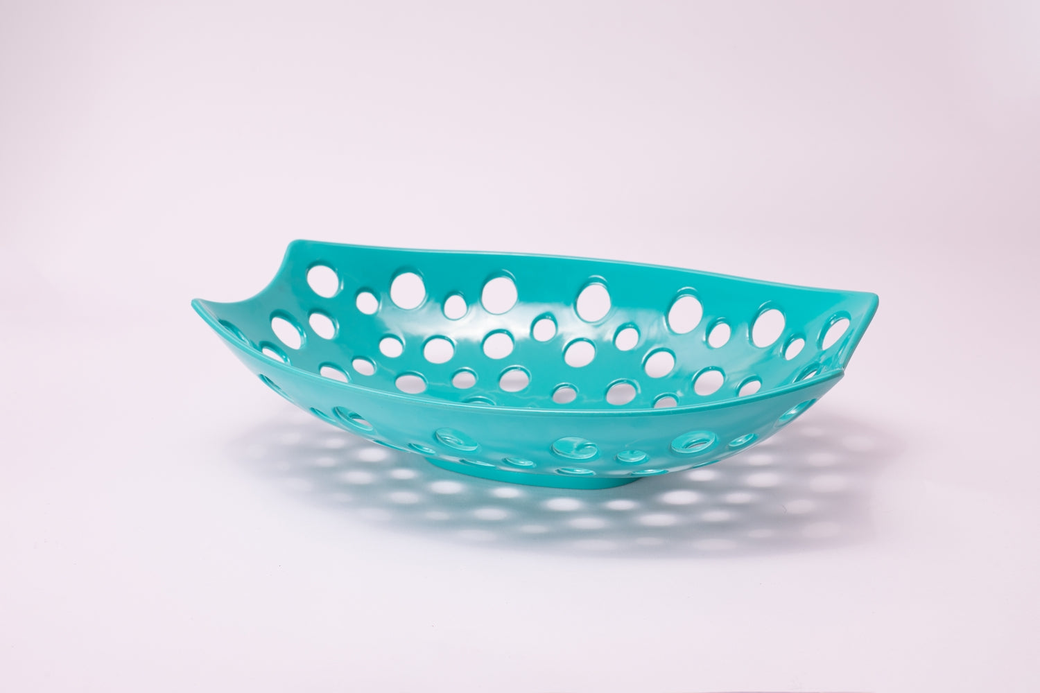 Bright Designs Melamine Fruit Basket 
Set of 1 (L 33cm W 22cm H 9cm) Teal