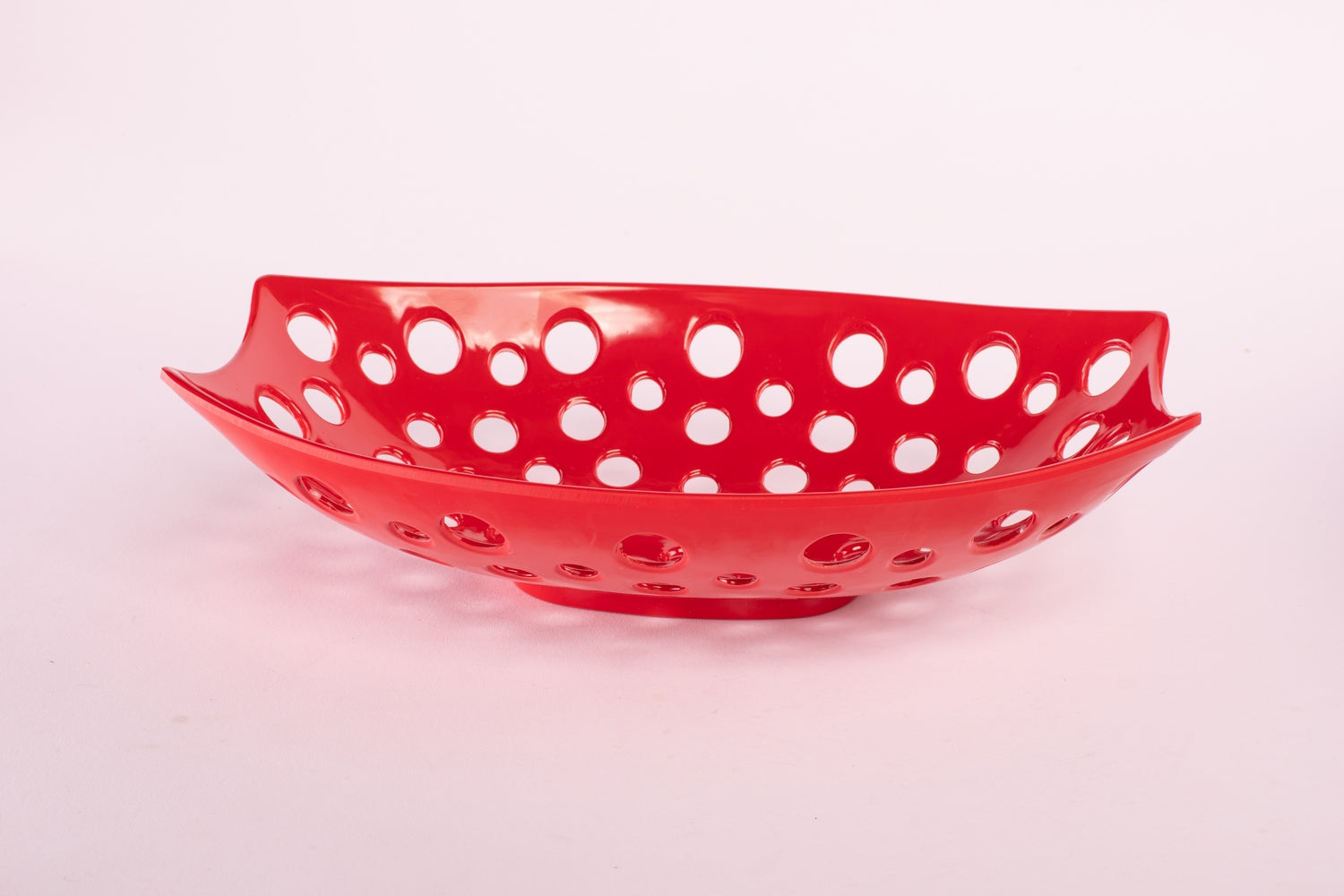 Bright Designs Melamine Fruit Basket 
Set of 1 (L 33cm W 22cm H 9cm) Red