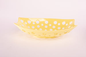 Bright Designs Melamine Fruit Basket 
Set of 1 (L 33cm W 22cm H 9cm) Yellow