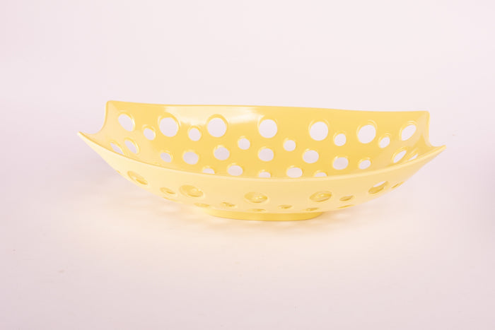 Bright Designs Melamine Fruit Basket 
Set of 1 (L 33cm W 22cm H 9cm) Yellow