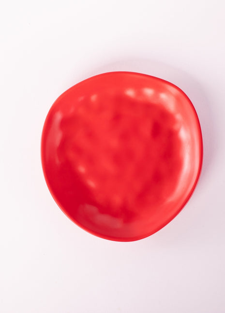 Bright Designs Melamine Matt Side Plate 
Set of 6 (16cm) Red