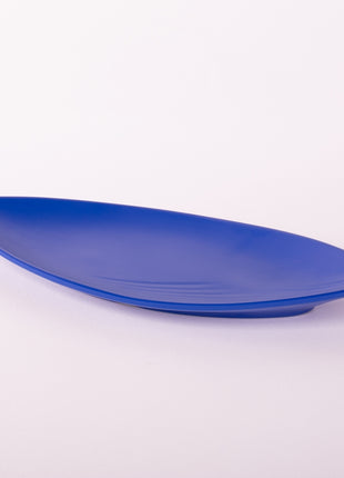 Bright Designs Melamine Matt Leaf Serving Plate 
Set of 2 (L 36cm W 15cm) Royal Blue