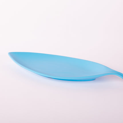 Bright Designs Melamine Matt Leaf Serving Plate 
Set of 2 (L 36cm W 15cm) Light Blue