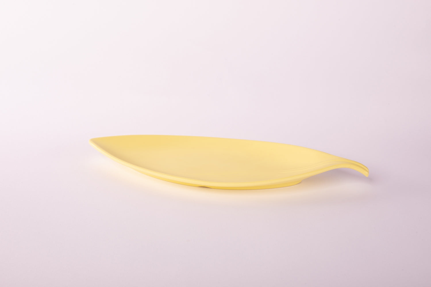 Bright Designs Melamine Matt Leaf Serving Plate 
Set of 2 (L 36cm W 15cm) Yellow