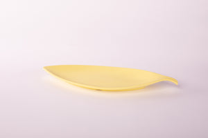 Bright Designs Melamine Matt Leaf Serving Plate 
Set of 2 (L 36cm W 15cm) Yellow