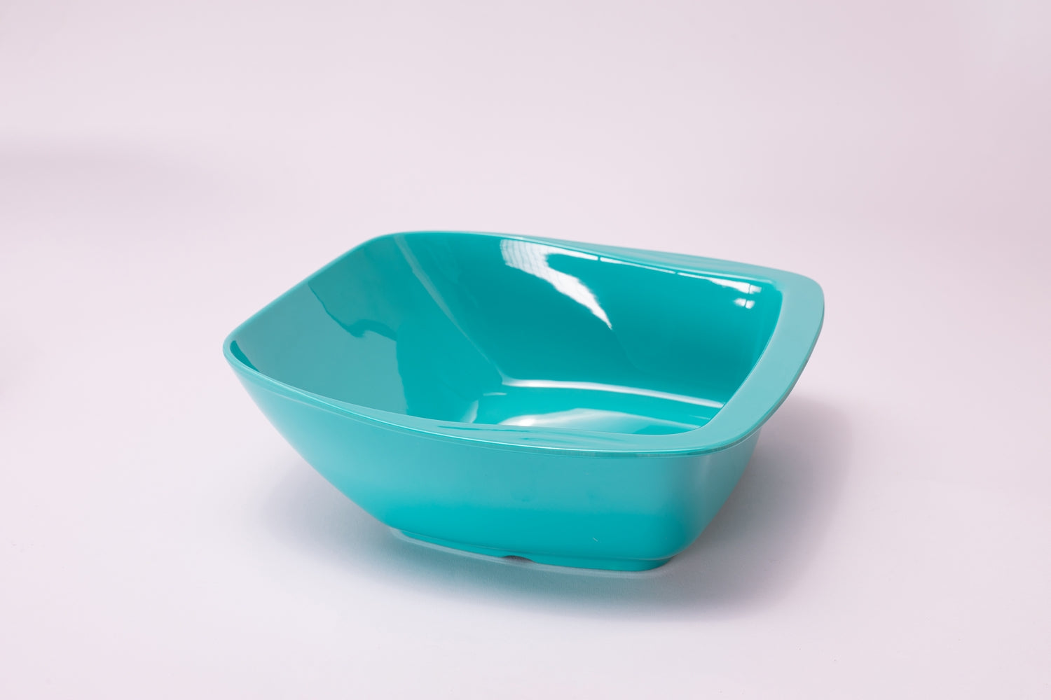 Bright Designs Melamine Serving Bowl with Serving Spoon and Fork 
Set of 1 (L 26cm W 26cm H 9cm) Teal