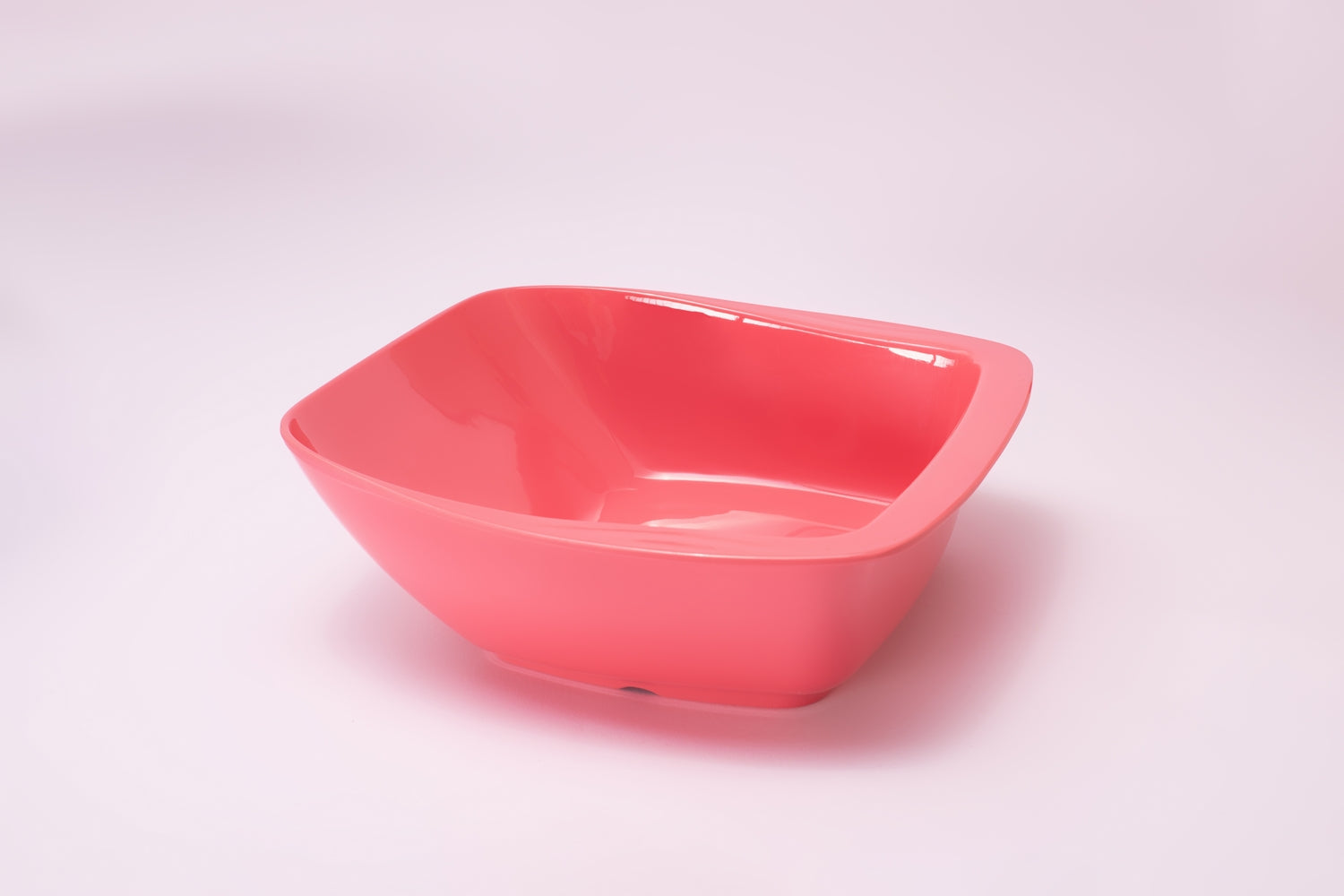 Bright Designs Melamine Serving Bowl with Serving Spoon and Fork 
Set of 1 (L 26cm W 26cm H 9cm) Coral