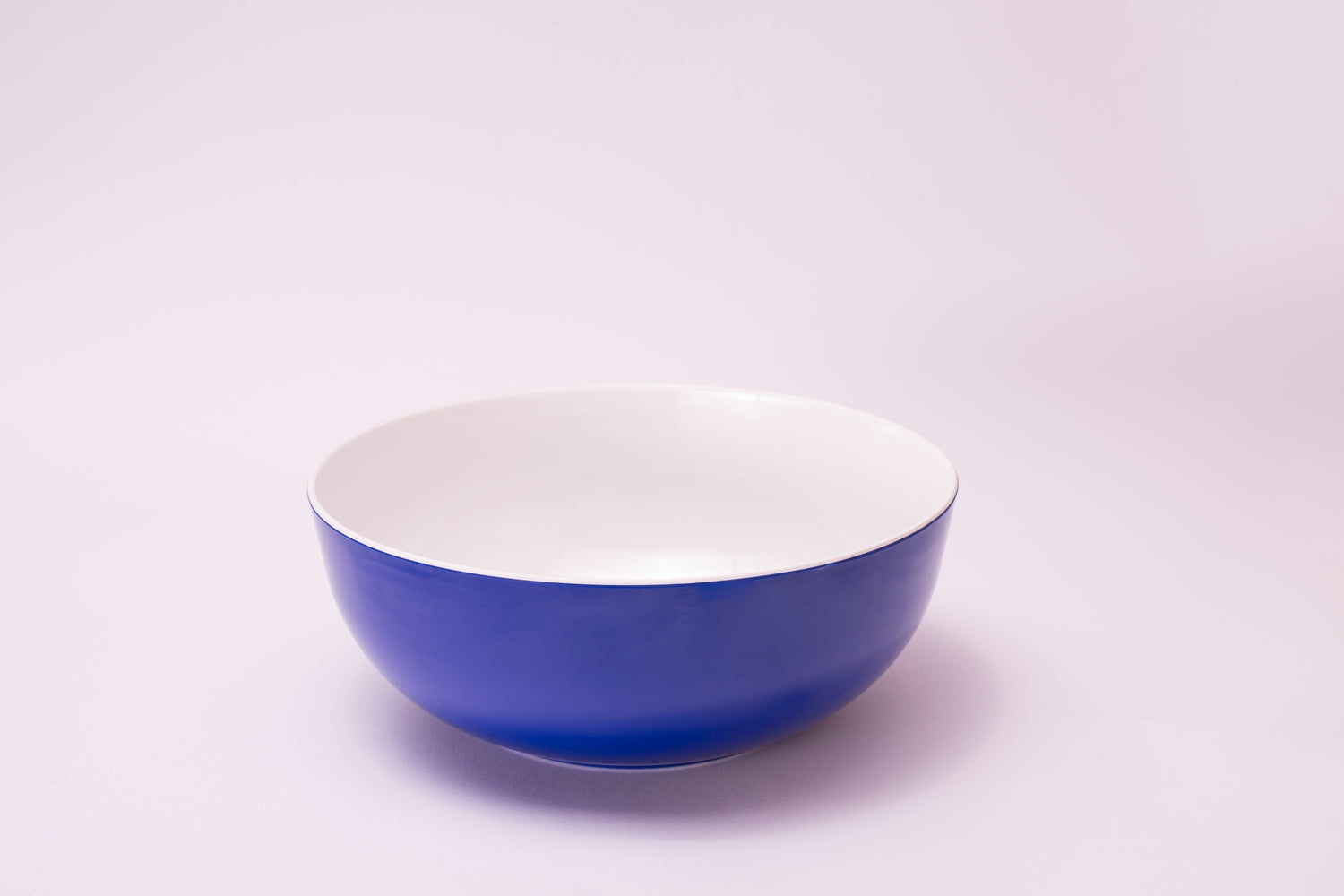 Bright Designs Melamine Serving Bowl with Serving Spoon and Fork 
Set of 1 (D 26cm H 10cm) Double Colour Royal Blue