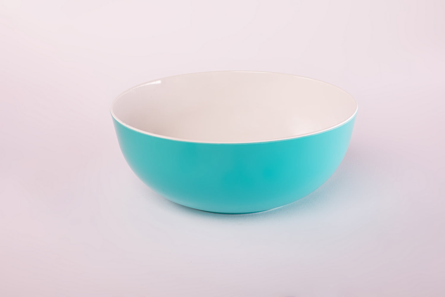 Bright Designs Melamine Serving Bowl with Serving Spoon and Fork 
Set of 1 (D 26cm H 10cm) Double Colour Teal