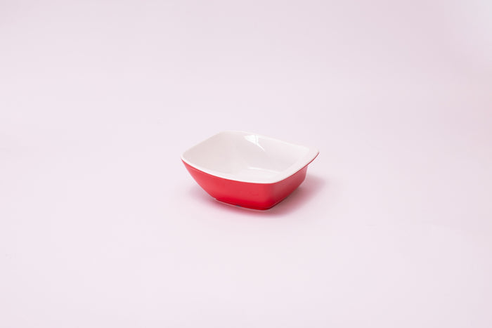 Bright Designs Melamine Bowl 
Set of 6 (L 14cm H 5cm) Double Colour Red