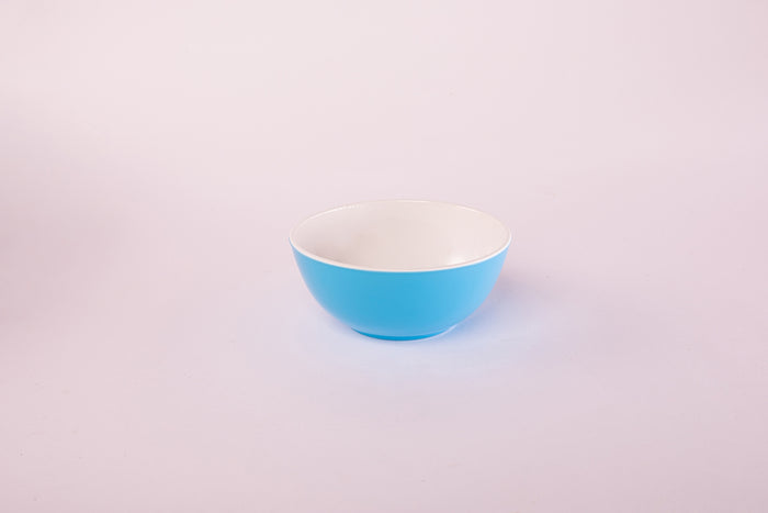 Bright Designs Melamine Bowl 
Set of 6 (D 14cm H 6cm) Double Colour Light Blue