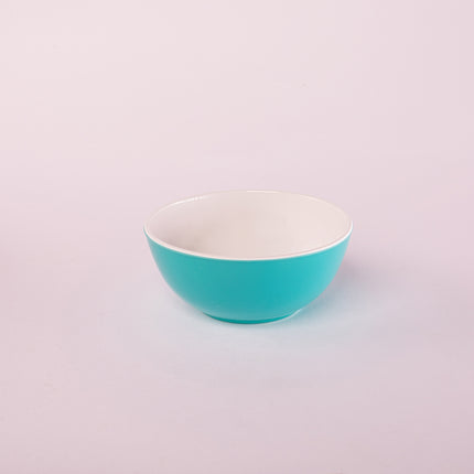 Bright Designs Melamine Bowl 
Set of 6 (D 14cm H 6cm) Double Colour Teal