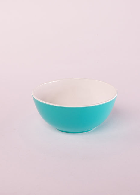 Bright Designs Melamine Bowl 
Set of 6 (D 14cm H 6cm) Double Colour Teal