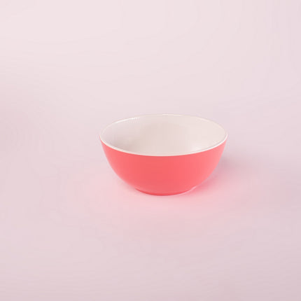 Bright Designs Melamine Bowl 
Set of 6 (D 14cm H 6cm) Double Colour Coral
