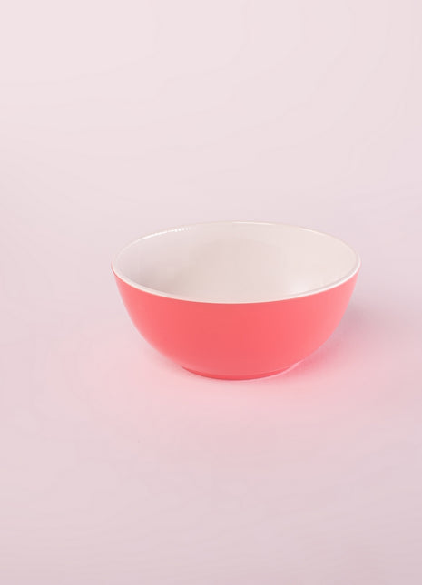 Bright Designs Melamine Bowl 
Set of 6 (D 14cm H 6cm) Double Colour Coral