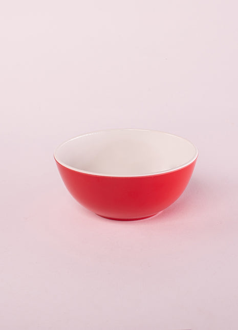 Bright Designs Melamine Bowl 
Set of 6 (D 14cm H 6cm) Double Colour Red