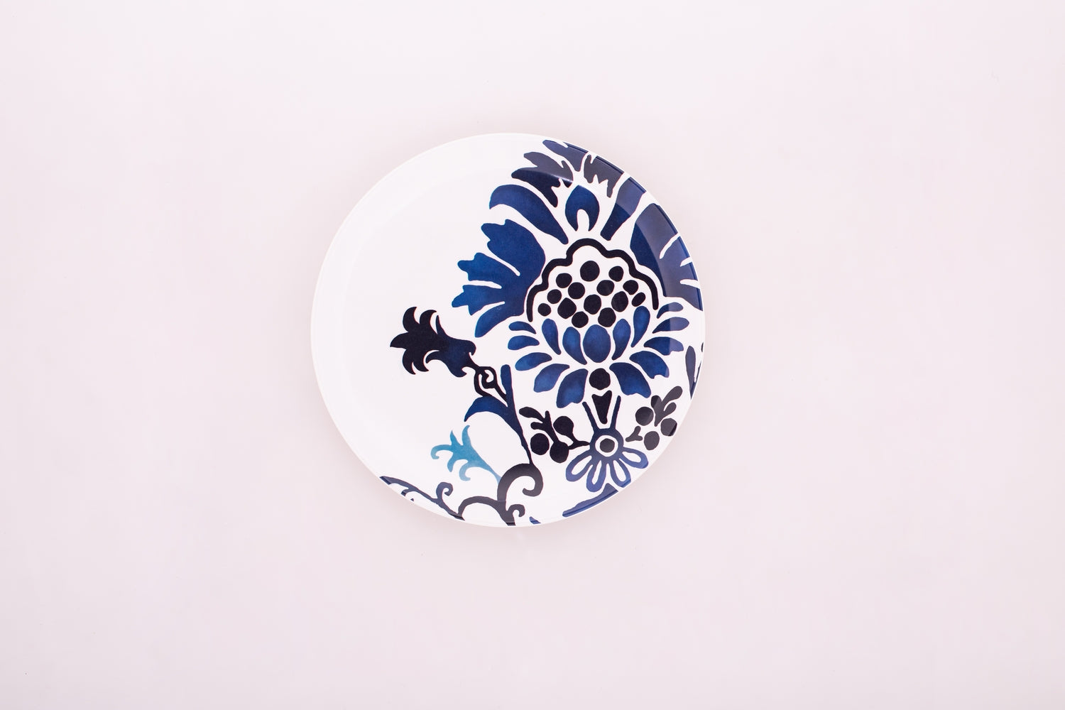 Bright Designs Melamine Side Plate 
Set of 6 (D 22cm) blue blanc