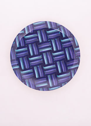 Bright Designs Melamine Side Plate 
Set of 6 (D 22cm) blue blanc B