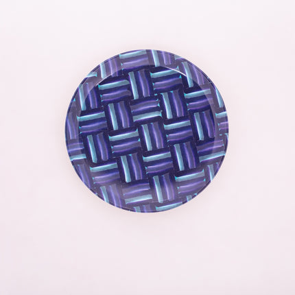 Bright Designs Melamine Side Plate 
Set of 6 (D 22cm) blue blanc B