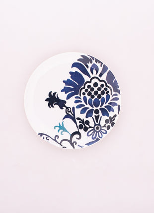 Bright Designs Melamine Small Plate 
Set of 6 (D 18cm)  bleu blanc