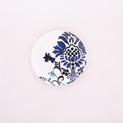 Bright Designs Melamine Small Plate 
Set of 6 (D 18cm)  bleu blanc