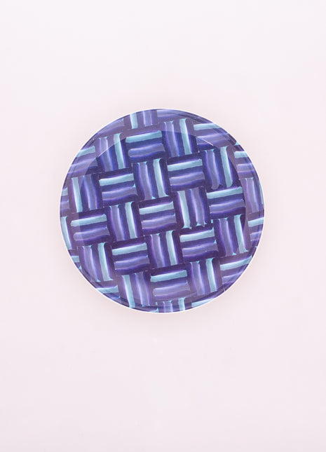 Bright Designs Melamine Small Plate 
Set of 6 (D 18cm)  bleu blanc B