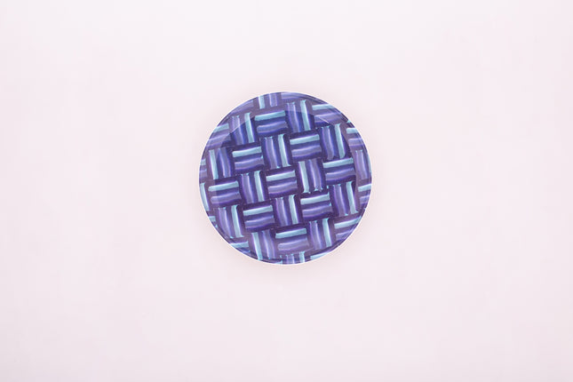 Bright Designs Melamine Small Plate 
Set of 6 (D 18cm)  bleu blanc B