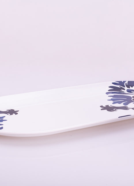 Bright Designs Melamine Serving Platter 
Set of 2 (L 52cm W 26cm) bleu blanc