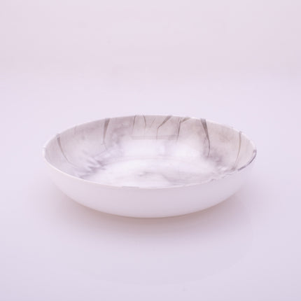 Bright Designs Melamine Deep Dish 
Set of 6 (D 22cm H 5cm)  white Marble