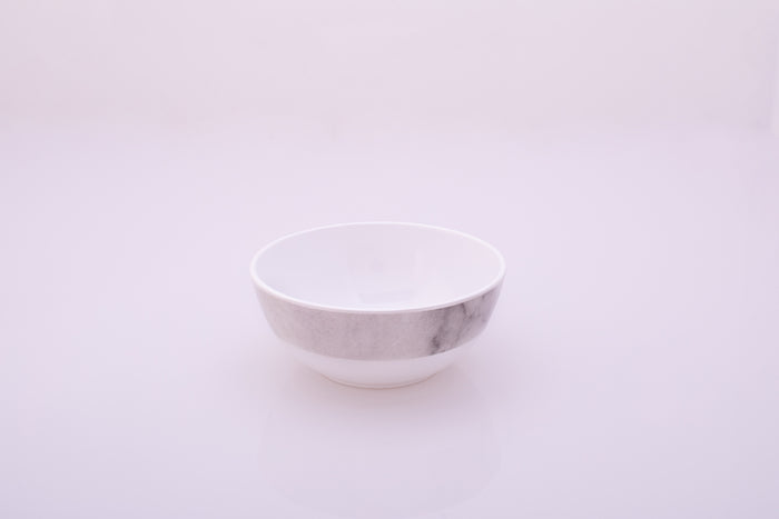 Bright Designs Melamine Bowl 
Set of 6 (D 14cm H 6cm)  White Marble