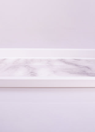 Bright Designs Melamine Rectangle Tray 
Set of 1 (L 55cm W 35cm) White Marble